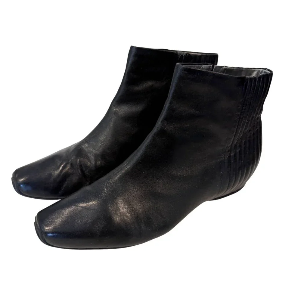Kenneth Cole Southern Sky Women's Black Quilted Ankle Square Toe Booties 7.5